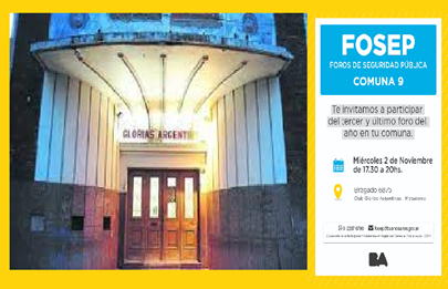 Inscripción para la reunión del FOSEP en la Comuna 9