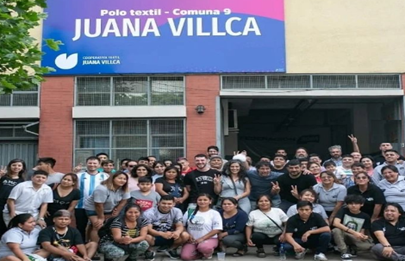 Inauguración del polo textil Juana Villca en Mataderos