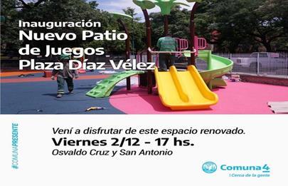 Nuevo Patio de Juegos en la Plaza Díaz Vélez