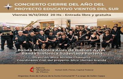 Concierto de cierre del año del Proyecto “Vientos del Sur”