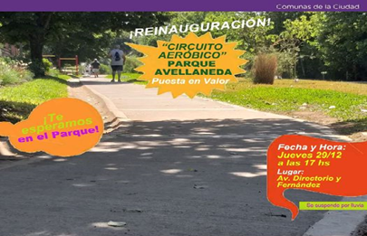 Reinauguración del “circuito aeróbico” de Parque Avellaneda