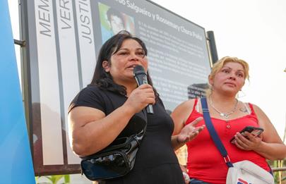 Señalización por la Masacre del Parque Indoamericano
