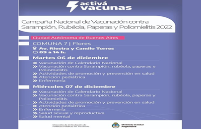 Jornada del Ministerio de Salud de la Nación en Bajo Flores