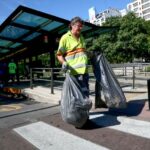 Festejo mundialista: operativo de limpieza y reacondicionamiento en el centro porteño