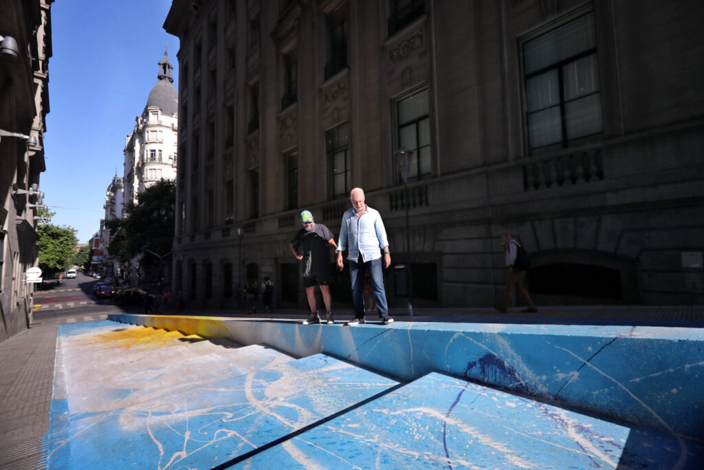 Larreta visitó el mural que rinde homenaje a los campeones mundiales