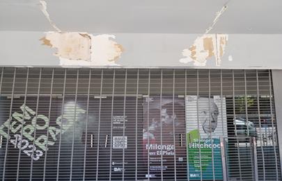 Cine El Plata: Sin actividad y con deterioro en su fachada