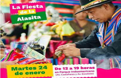 Fiesta de la Alasita en el Parque Indoamericano