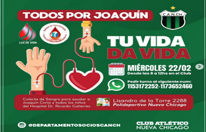 Campaña de donación de sangre en Chicago “Todos por Joaquin”