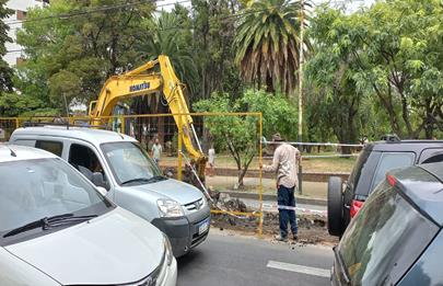 Avanzan las obras del Metrobús frente al Parque Avellaneda