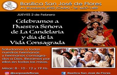Celebración de Nuestra Señora de la Candelaria en Flores