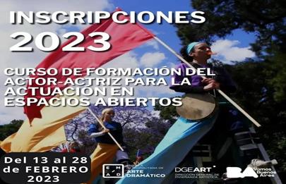 Inscripción curso de formación del actor-actriz para la actuación en espacios abiertos