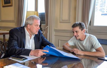 Reunión entre el Presidente Comunal y el Ministro de Educación