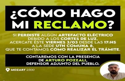 La Defensoría toma reclamos en la Comuna 8