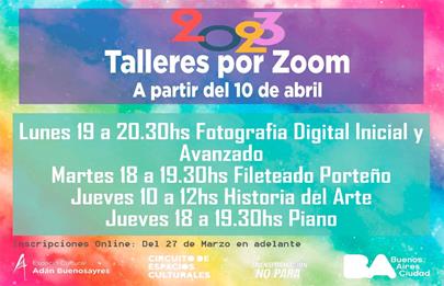 Talleres 2023 del Espacio Cultural Adan Buenosayres