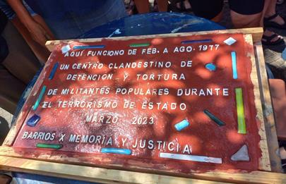 Preparan baldosa para señalizar un ex centro clandestino en Pompeya