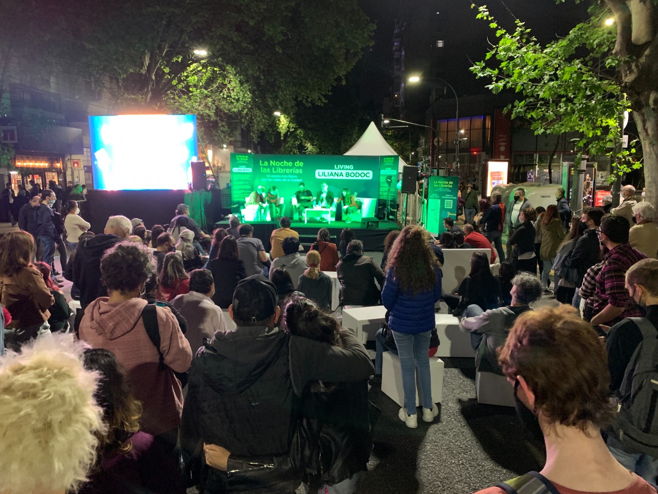 Noche de las Librerías en avenida Corrientes