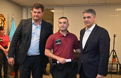 Burzaco y Jorge Macri visitaron la Sede Central de la Policía de la Ciudad