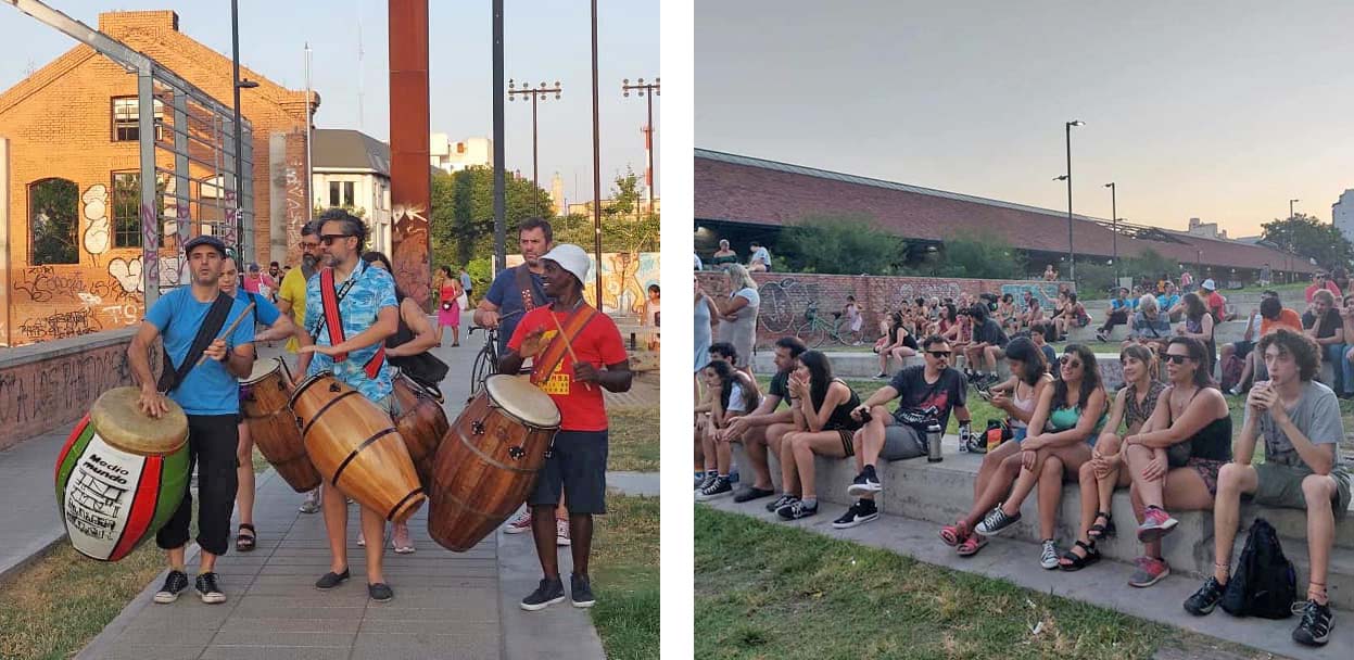 Vecinos y artistas celebran los 40 años de democracia