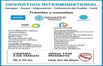 Operativo interministerial en el club Sol de Mayo