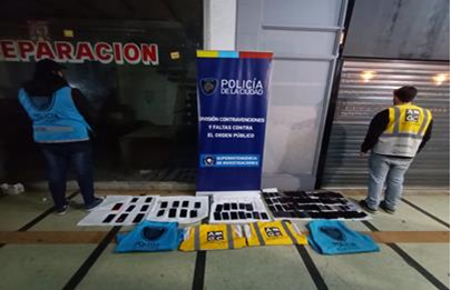 Inspección y clausuras en el centro comercial del barrio de Liniers