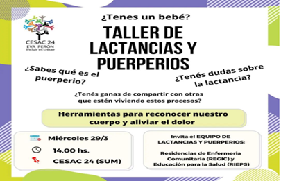 Taller de lactancias y puerperios