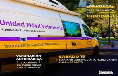 Vacunación antirrábica de mascotas en Villa Soldati