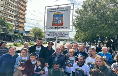 Fue emplazado definitivamente el escudo de Mataderos