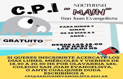 inscripción en Centro de Primera Infancia (CPI) nocturno