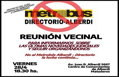 Reunión informativa sobre el Metrobús