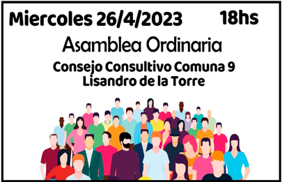Reunión del Consejo Consultivo Comunal 9 del mes de abril