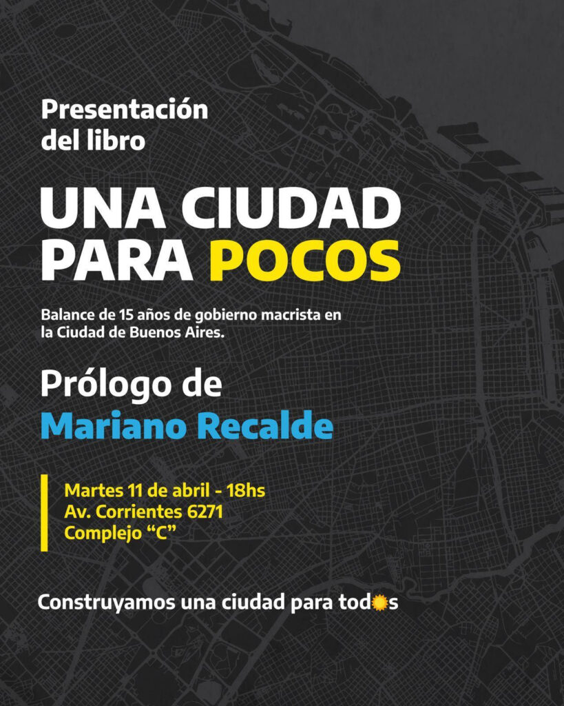 Presentación del libro “Una Ciudad para pocos”