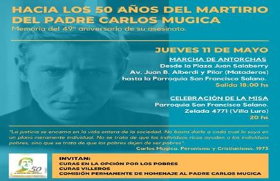 Se viene un nuevo homenaje al Padre Mugica