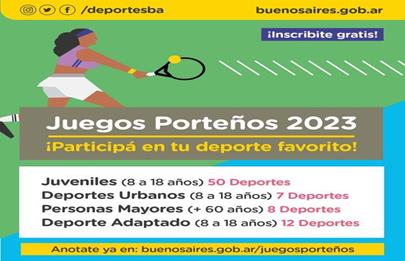 Parque Chacabuco: Empiezan los Juegos Porteños 2023