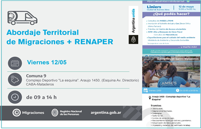 Operativos de organismos nacionales en la Comuna 9