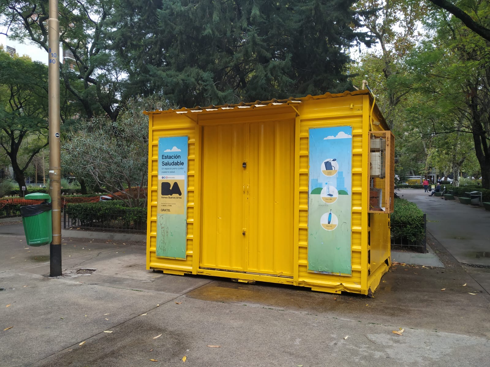 Instalaron una Estación Saludable en la Plaza Almagro