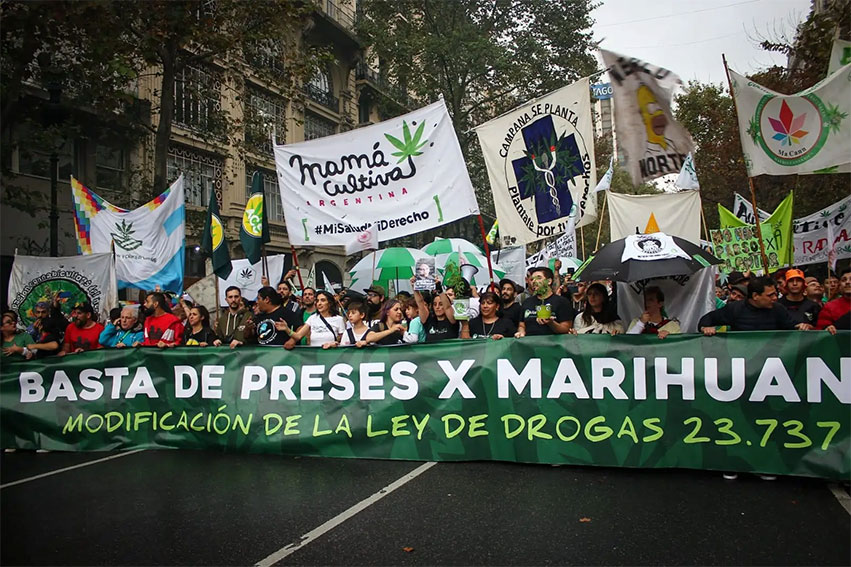 En CABA cultivadores y usuarios reclamaron despenalizar la marihuana adhiriendo a la 14° Marcha Mundial