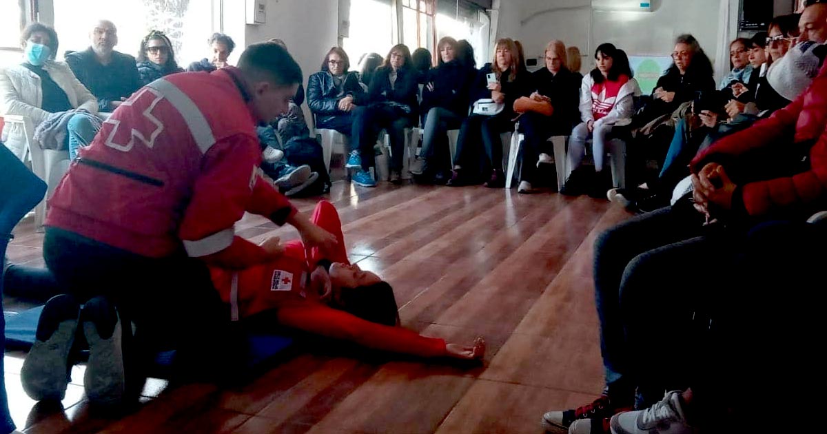 Se realizó un curso de Primeros Auxilios en el Laberinto de Chas