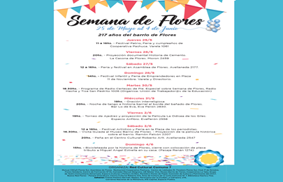 Llega la semana del barrio de Flores