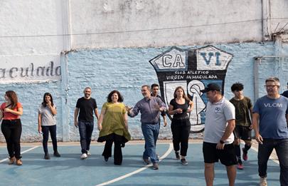 Vizzotti participó en una jornada del programa Hay Equipo en Soldati