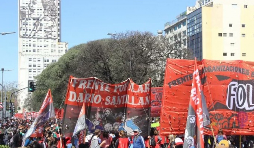 Protesta de movimientos sociales en el Microcentro: “En CABA crecen el hambre y la precarización”