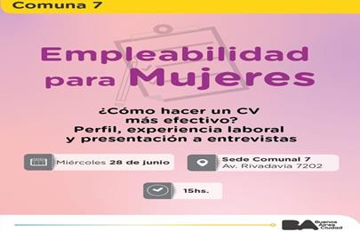 Empleabilidad para mujeres en la Comuna 7