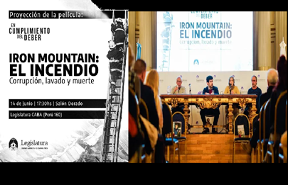 La Legislatura proyectó el documental sobre Iron Mountain