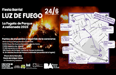 Ya llega Luz de Fuego, Fogata de Parque Avellaneda