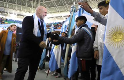 Larreta les tomó la Promesa a la Bandera a 7.000 alumnos en Soldati