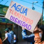 Acto por una Ley nacional de Agua frente al Congreso