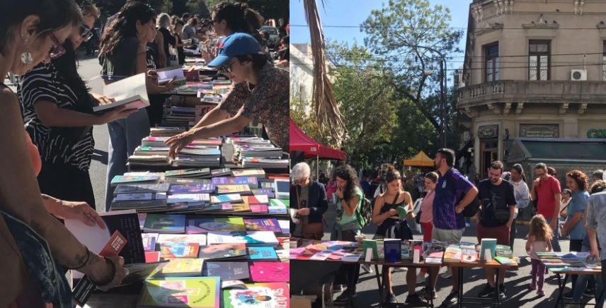 Feria de cultura gráfica en Boedo Peatonal