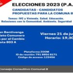 Encuentros virtuales para conocer a las candidatas y candidatos