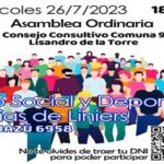 Reunión de julio del Consejo Consultivo Comunal 9
