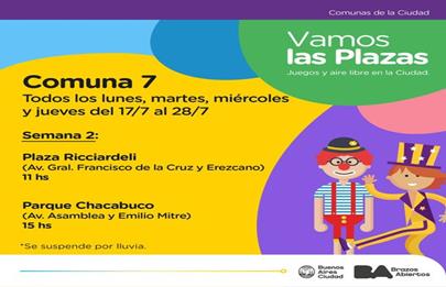 Segunda semana de “Vamos Las Plazas” en la Comuna 7