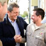 Massa junto a Lammens y Santoro de Campaña en la Comuna 8